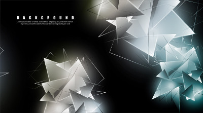 abstract background with glowing triangles that ov