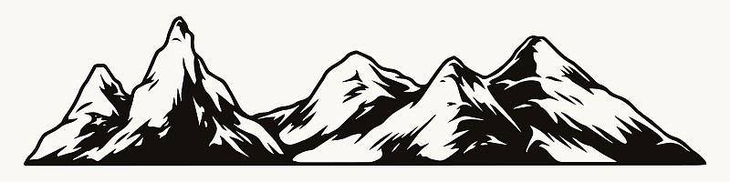复古山脉模板