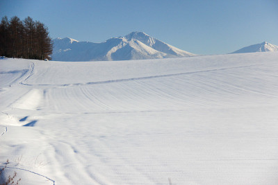 雪地和冬天的山峰