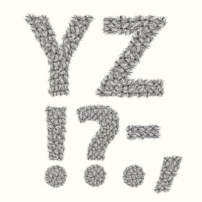 灰色字母