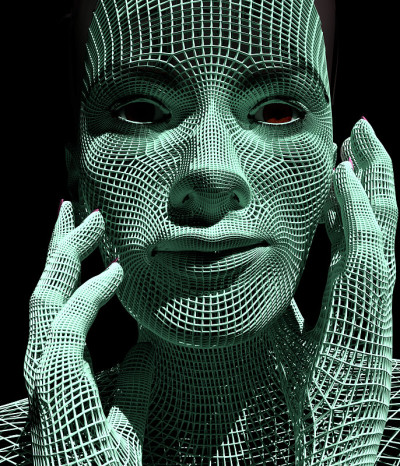 来自3d网格的女士。