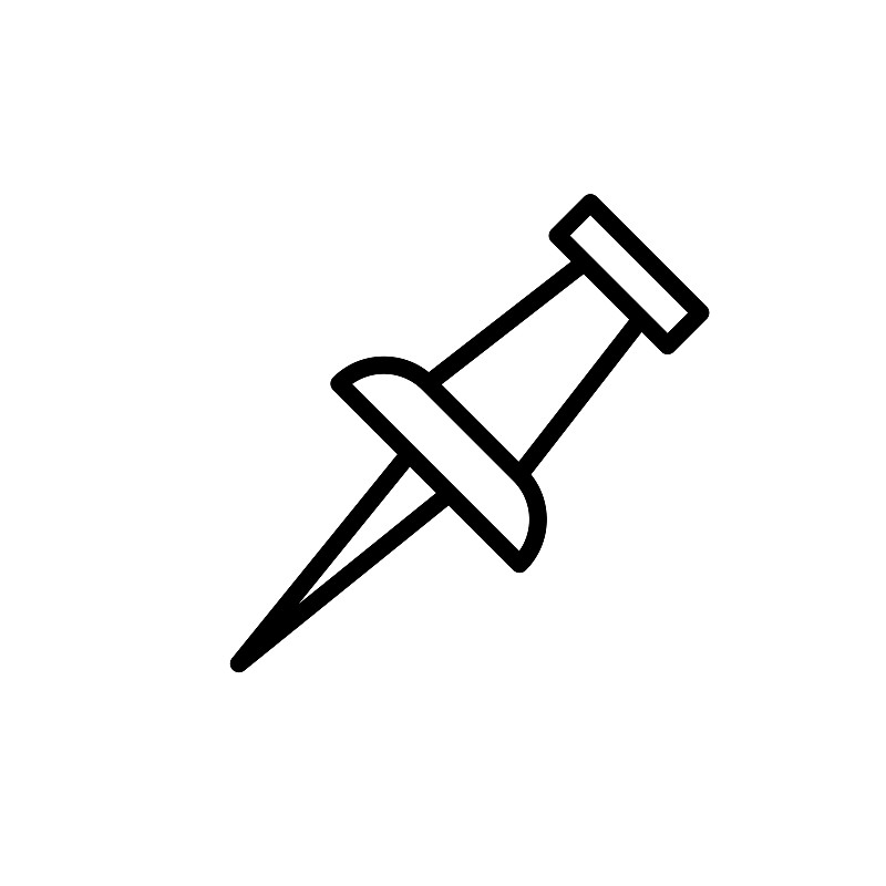 Push pin icon design template