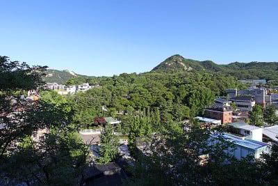 北川韩屋村的山景