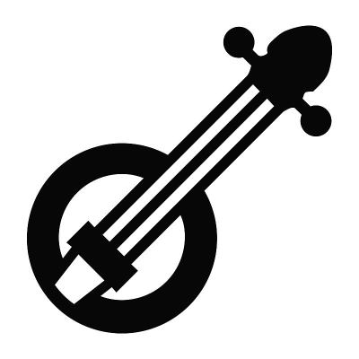 五弦琴，乐器，音乐，音乐，弦乐器的图标