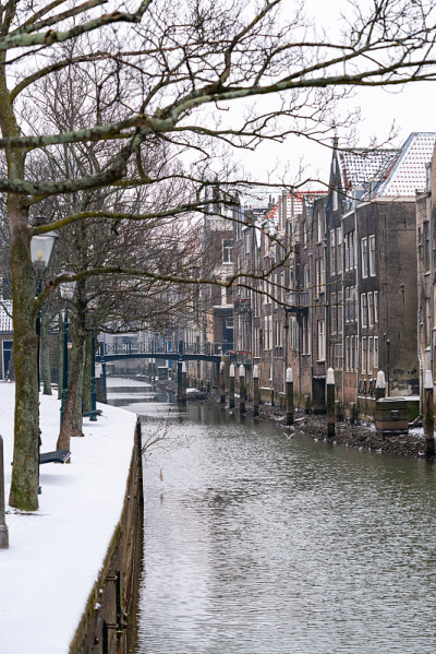 Wijnhaven在冬天的一天
