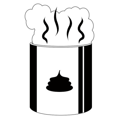 Poop glass joke silhouette