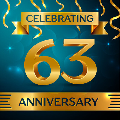 Realistic Sixty three Years Anniversary Celebratio