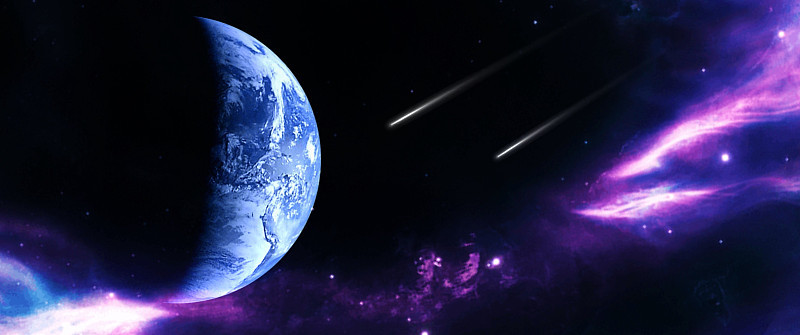 行星和星系，科幻小说的壁纸。