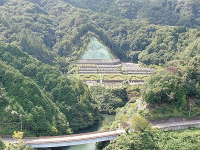 高畑湖景观，鸟瞰图