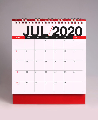 简单的台历2020 - 7月