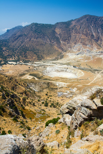 希腊尼塞罗斯岛上的火山