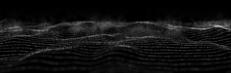 3 d数字波。技术浪潮。流数字结构。网络技术背景。3 d渲染。