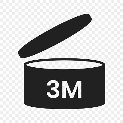 3m期后开宝图标标志平面风格设计矢量插图。