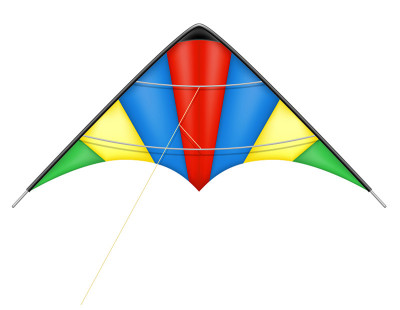 五颜六色的风筝在天空的矢量插图
