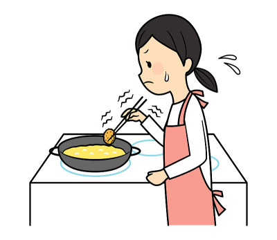 在厨房烹饪的插图