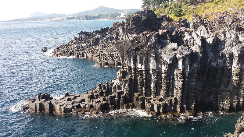 济州岛，柱状节理