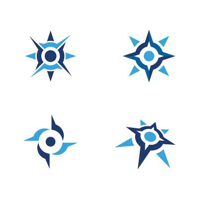 罗盘矢量图标插图设计