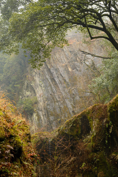 日本宫崎骏高知浜峡谷的岩层