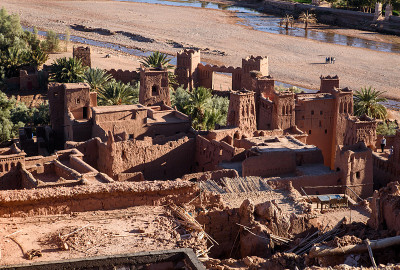 Kasbah Ait Benhaddou在摩洛哥的阿特拉斯山脉