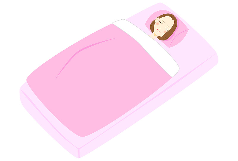 美丽的年轻女子正在睡觉。