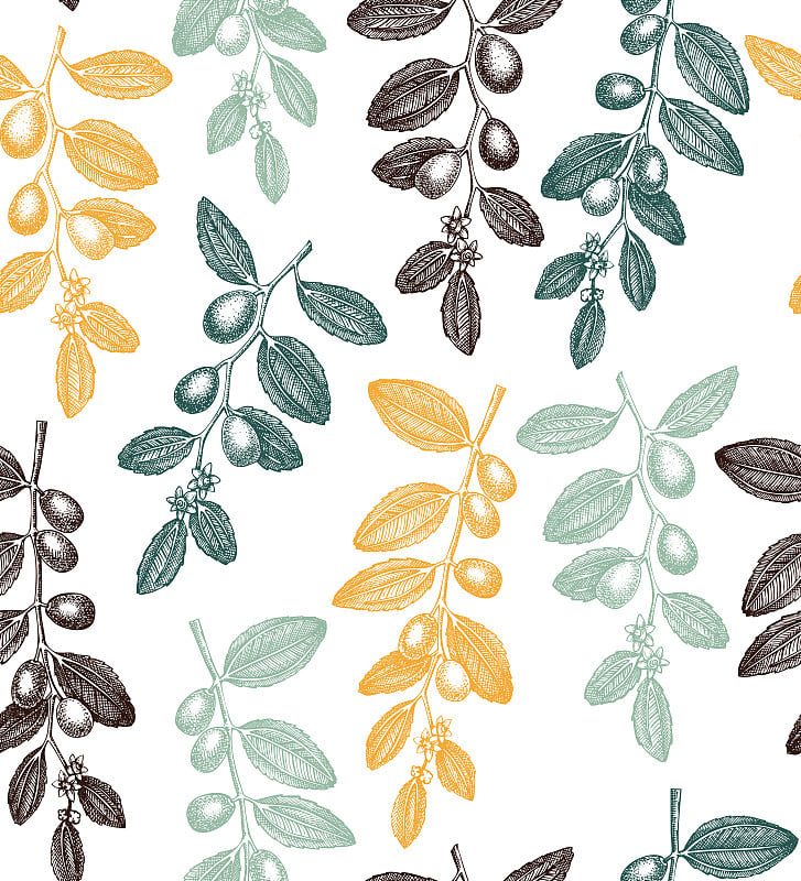 Jojoba seamless pattern