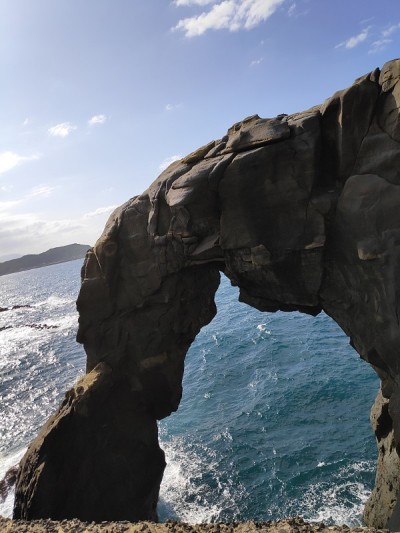 象鼻岩在台湾海岸，Shenao，新台北，台湾