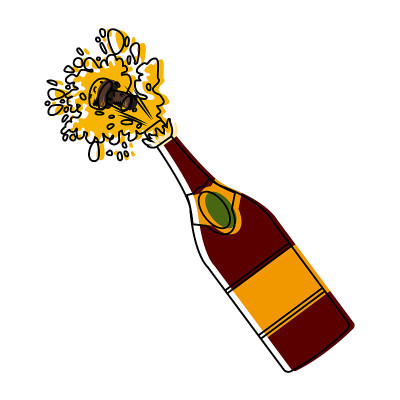 香槟酒瓶打开