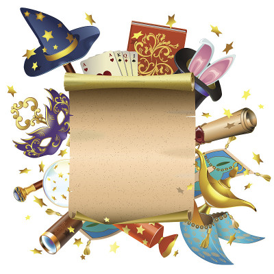 矢量魔术概念与滚动
