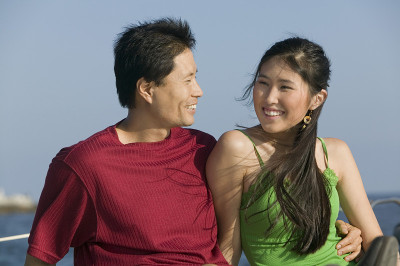 夫妇在船
