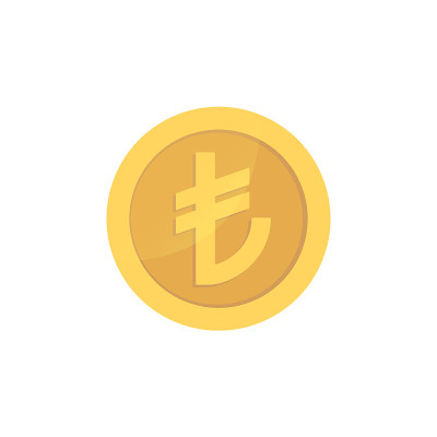 金色光泽的土耳其里拉硬币。黄金象形文字里拉闪亮硬币。