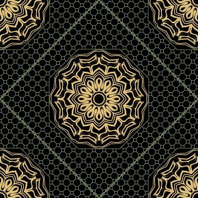 花的花边装饰。现代的几何图案。无缝的矢量图。墙纸，请柬，装饰，织物的纹理。矢量图