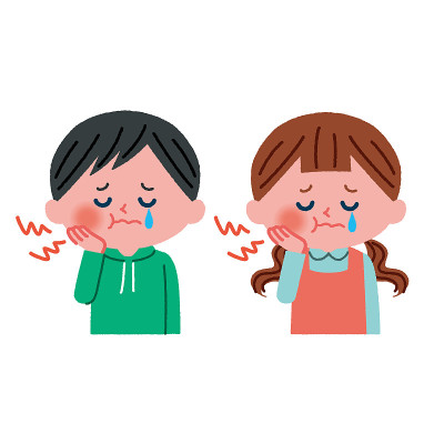 一个有蛀牙的孩子的插图