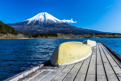 湖和富士山
