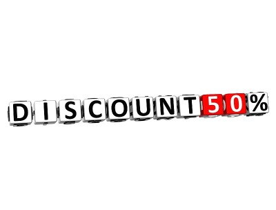 3D折扣50%按钮点击这里块文本