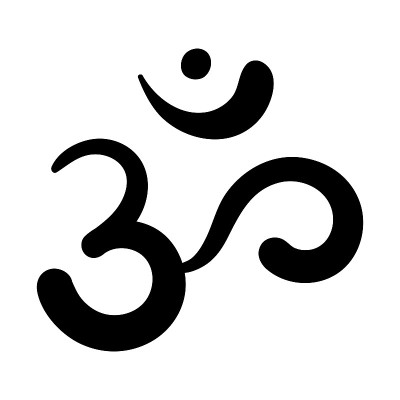 唵，唵，神圣的声音，原始的咒语，力量的话语，梵天、毗湿奴和湿婆神三位一体的象形符号。手绘瑜伽，冥想，