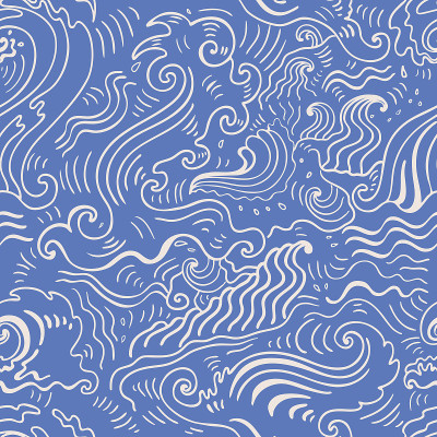 海浪。无缝的背景