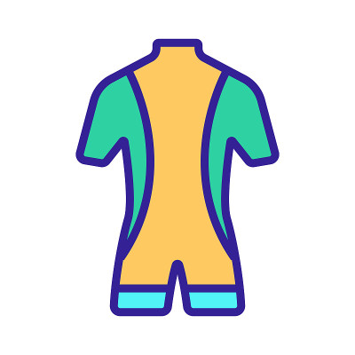 服装水肺潜水员图标向量。孤立轮廓符号插图