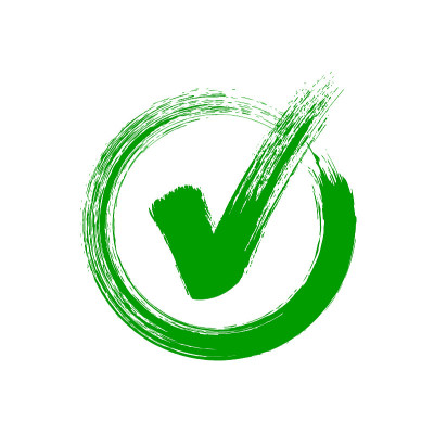 Check mark. Tick icon grunge style - stock vector.