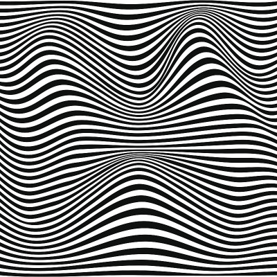 一种黑白视错觉。矢量图