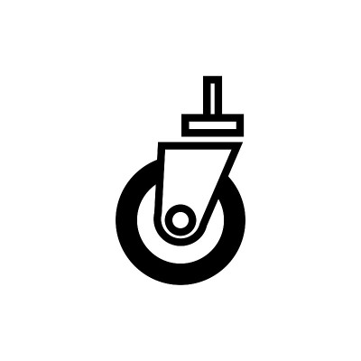 手推车手推车车轮图标-矢量插图。