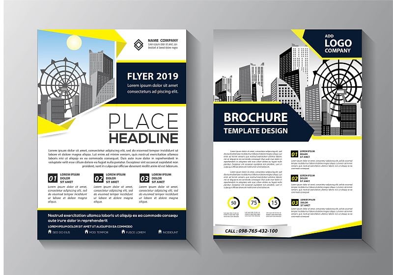 Brochure design, cover modern layout, annual repor