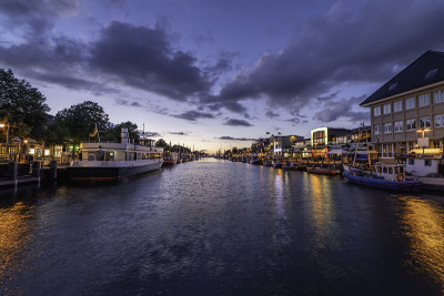 德国港口Warnemünde夜景