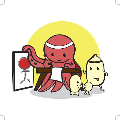 章鱼绘画练习