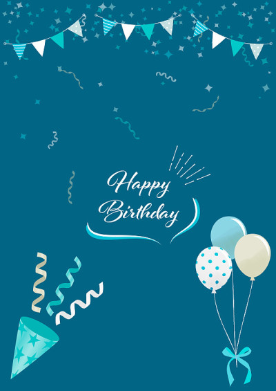 生日庆祝框架插图(背景，矢量)