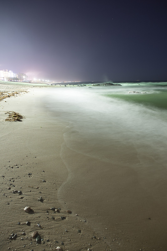 韩国江原市海景夜景