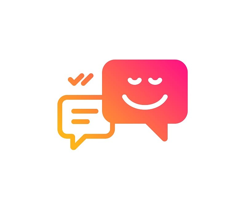 Message speech bubbles with Smile icon. Vector