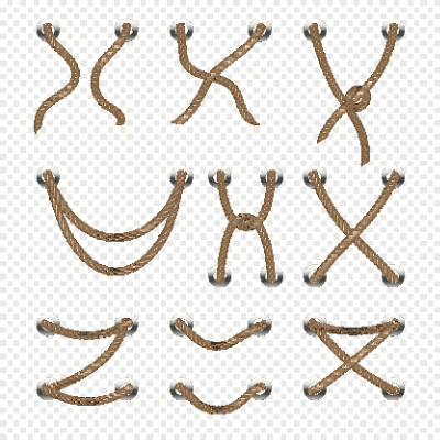 Rope and cable lacing vector nautical decoration