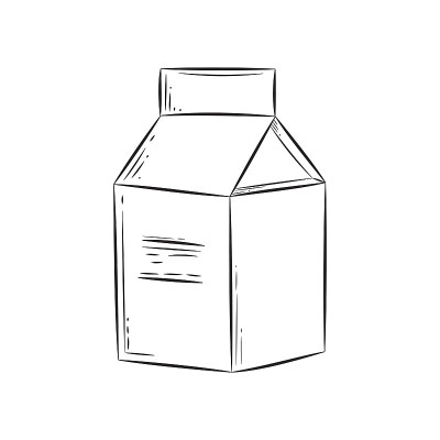 矢量插图乳制品免费图标的包装。牛奶瓶无乳糖标签
