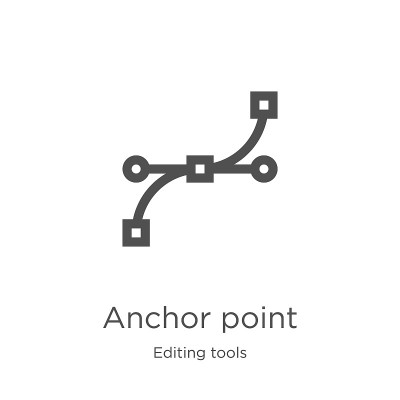 anchor point icon vector from editing tools collec
