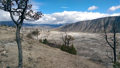 怀俄明州黄石国家公园的火山景观